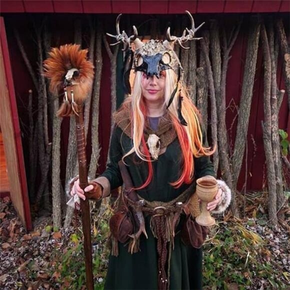 LVOW Viking Troll Cross Rope Belt Norse Witch Costume Pagan Medieval Accessory - Picture 7 of 8